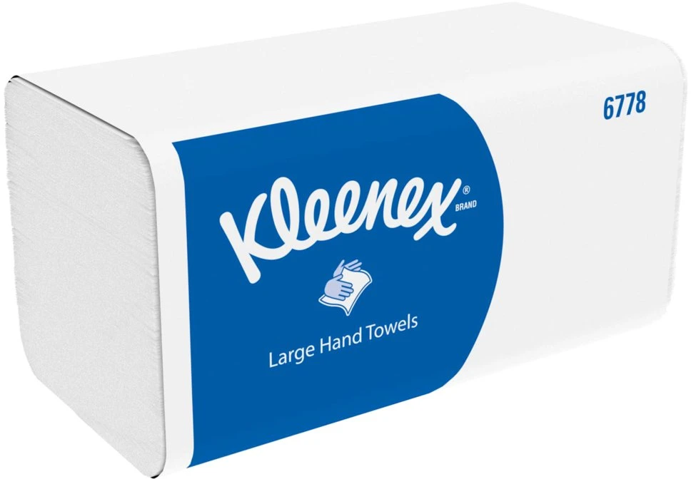 Kleenex Kleenex - Popieriniai rankšluosčiai, sulankstyti V forma, celiuliozė, 2 sluoksnių - 124 x 15=1860 segmentų