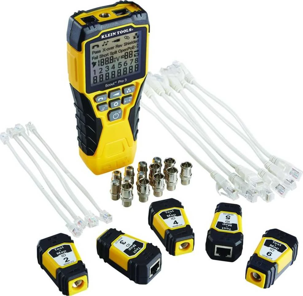 KLEIN TOOLS – VDV Scout® Pro 3 tester Kit Locator Map™ (PoE)