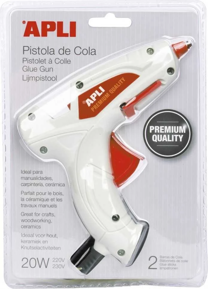Apli Karštų klijų pistoletas, 20W PREMIUM, 7,5 mm, su 2 klijų lazdelėmis