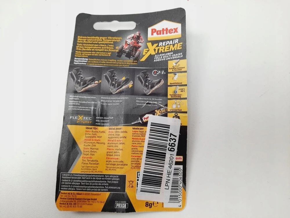 „Gigabyte Pattex“ universalūs klijai, „Repair Extreme“, 8 g tūbelė