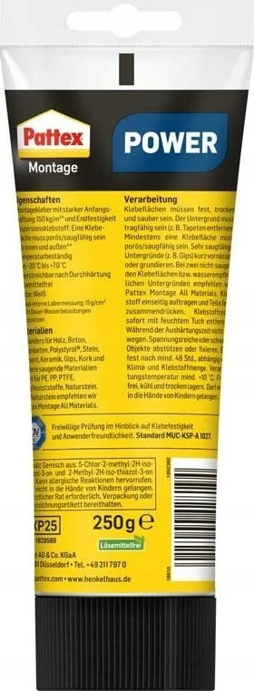 HP Pattex Kleber montażowy Tuba 250g