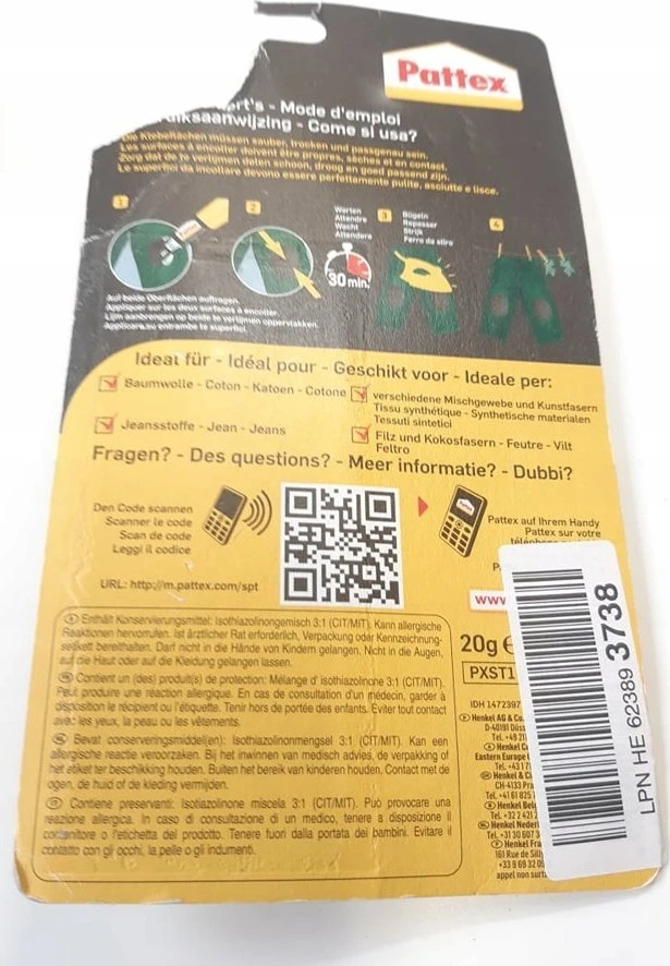 Pattex PXST1, gelis, 20 g