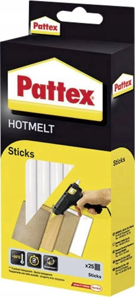 Pattex klijų lazdelės 11 mm x 200 mm, balta, 25 vnt.