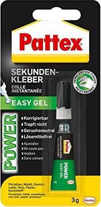 Pattex Sekundenkleber Power Easy Gel, Tube, 3g