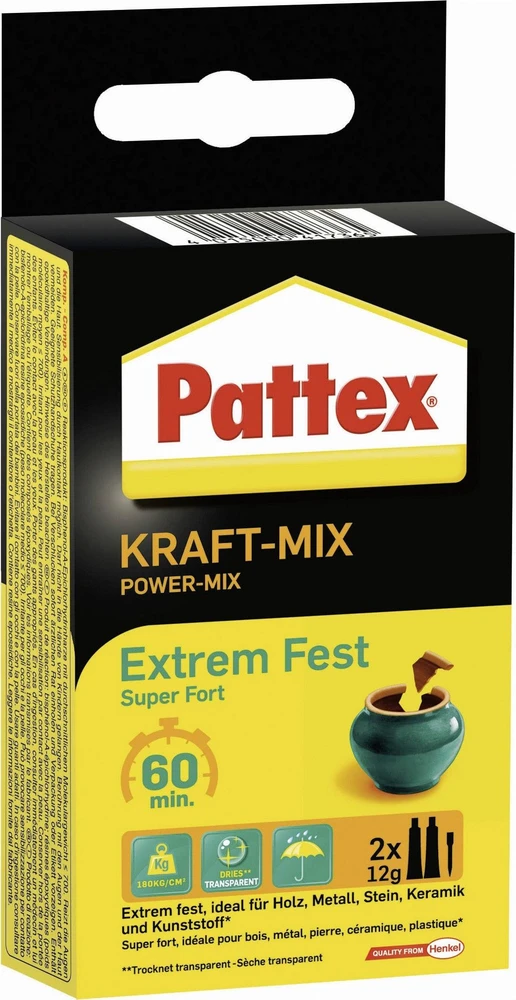 Pattex Zweikomponenten-Kleber Kraft-Mix,2 ST x 12 g