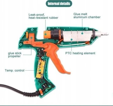 Karštų klijų pistoletas Ø11mm klijų lazdelėms 100W 170 (200)°C, GK-389B Pro'sKit