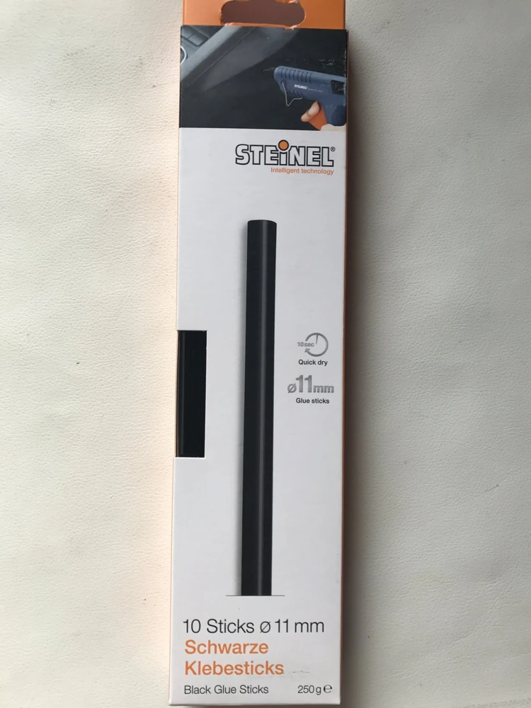 1x10 Steinel klijų lazdelės 11mm juodos 250G