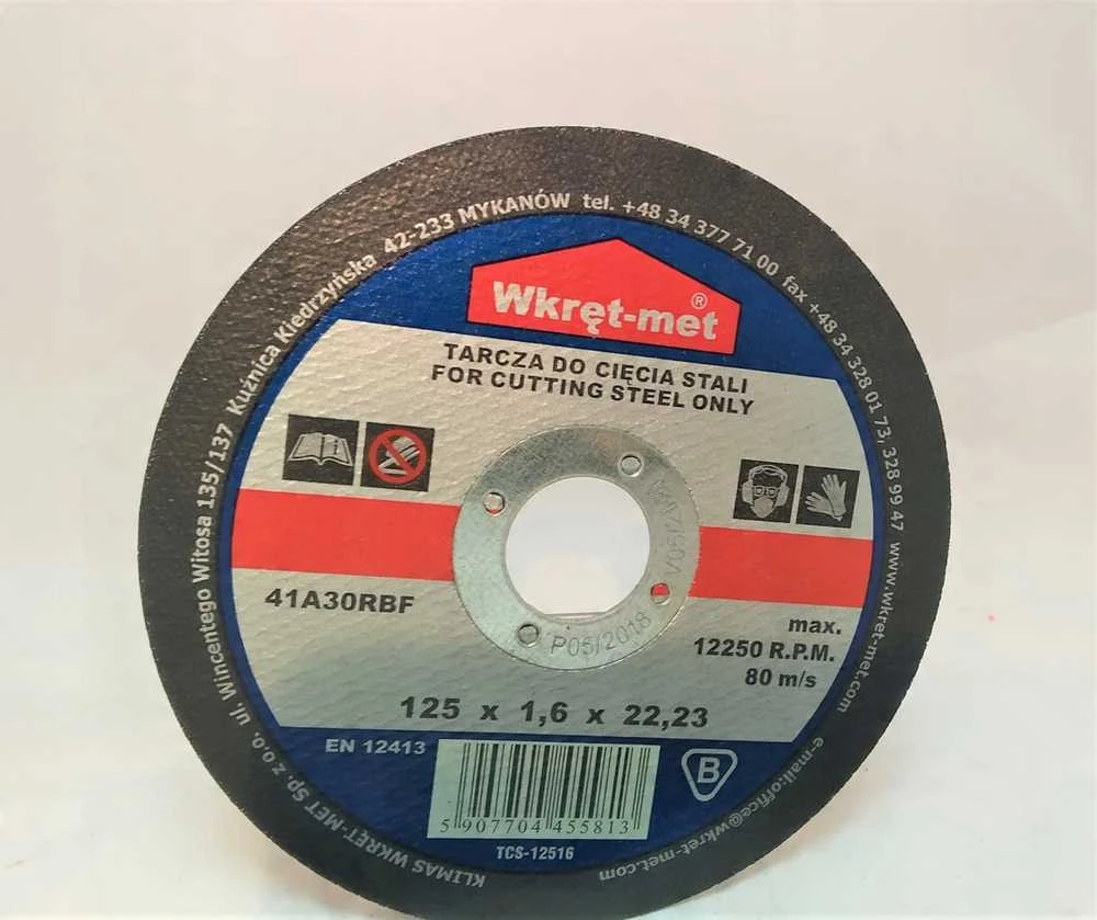 KORUNDO DISKAS PLIENUI PJAUTI TCS-12516 125&nbsp;mm WKRĘT-MET KLIMAS