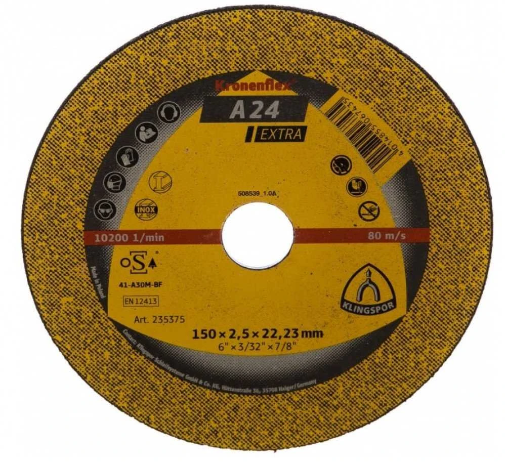 Metalo pjovimo diskas Klingspor tiesus 150 x 2.5 x 22.23 mm