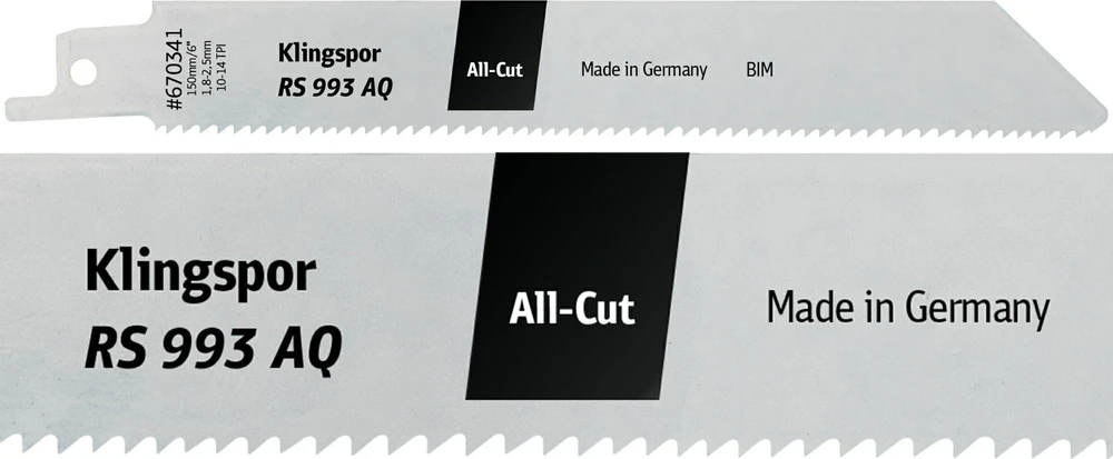 Klingspor KLINGSPOR BRZESZCZOT DO PIŁY SZABLASTEJ 300x19x0,9mm RS 993 AQ /5szt.