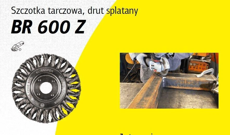 Metalinis šepetys KLINGSPOR BR 600 Z 125x14x22,23mm
