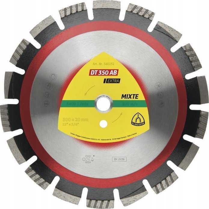 Klingspor K. SKERSMUO. SEG. DISKAS. 350x3,2x20 DT350AB ASFALTAS