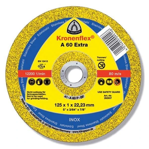KLINGSPOR TARCZA DO CIĘCIA METALU 115mm x 1,0mm 22,2mm A60 Extra