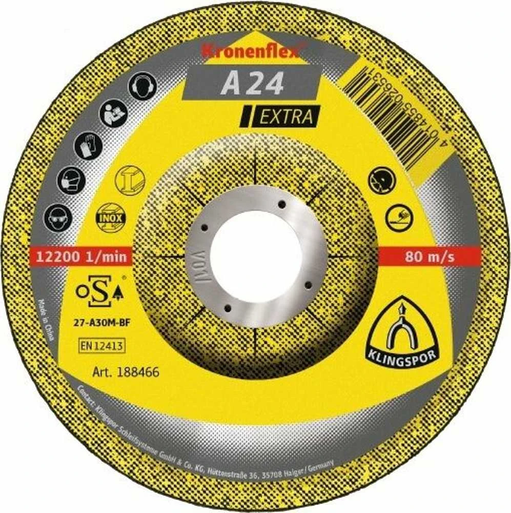 Metalo šlifavimo diskas Klingspor lenktas 150 x 6 x 22.23 mm