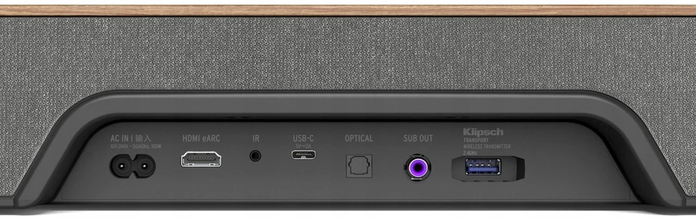 Namų kino sistema „Klipsch Flexus Soundbar Core 100 2.1 Dolby Atmos“, riešutas