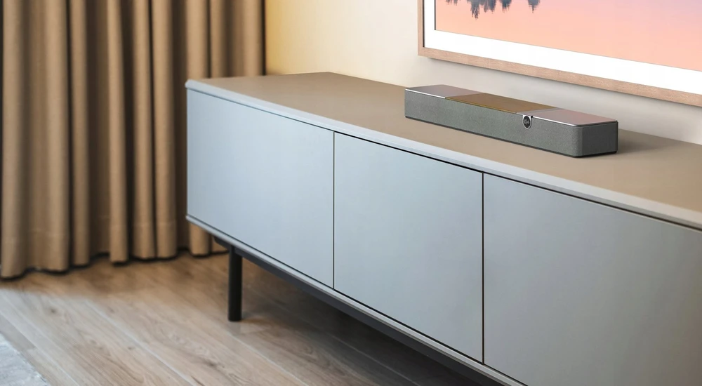 Namų kino sistema „Klipsch Flexus Soundbar Core 100 2.1 Dolby Atmos“, riešutas