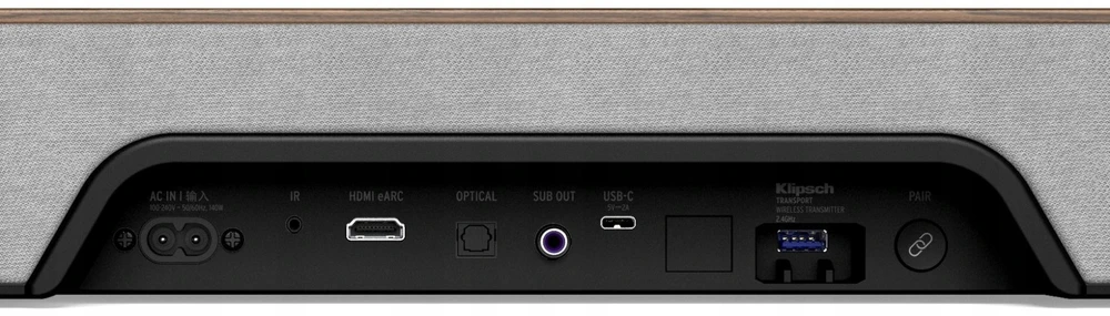 Namų kino sistema „Klipsch Flexus Soundbar Core 200 3.1.2 Dolby Atmos“, riešutas
