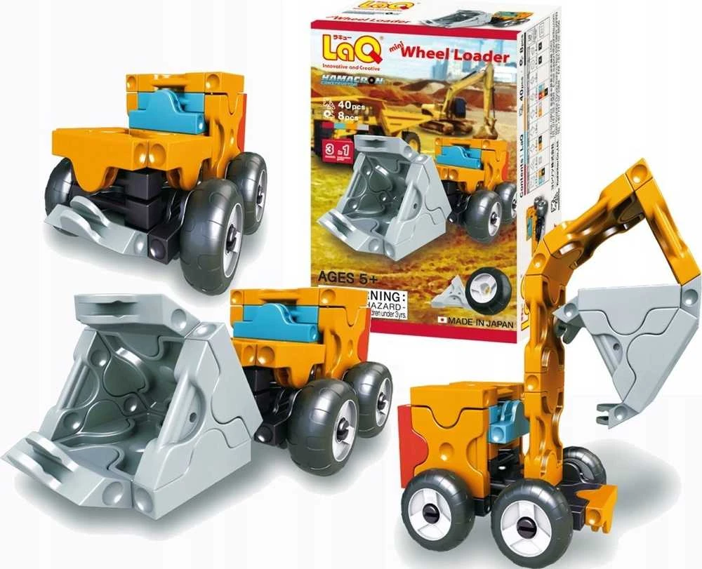 Japoniškas konstruktorius LAQ "Hamacron Constructor Mini Wheel Loader"