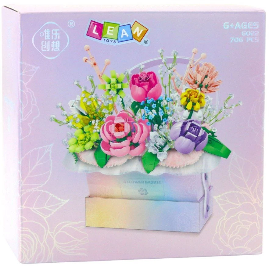 Lean Toys Konstruktorius Gėlių Kompozicija su LED Apšvietimu, 706 vnt.