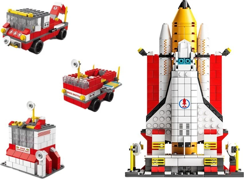 Lean Toys Konstruktorius kosminė raketa 6in1 1000 vnt.