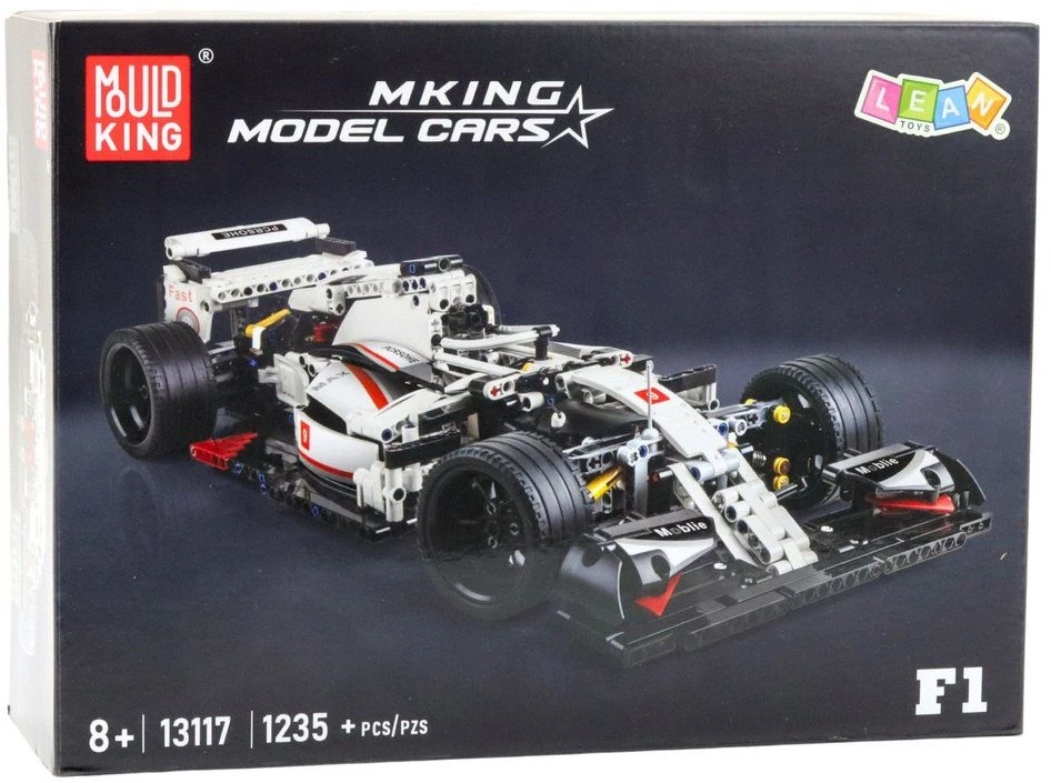 Lean Toys Konstruktoriaus rinkinys Mudking 13117 F1 lenktyninis automobilis, 1235 dalys