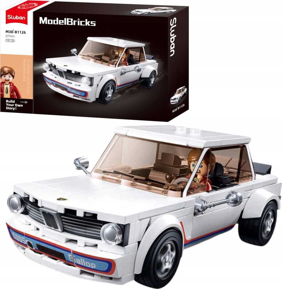 SLUBAN Blocks Race Car AUTO CLASSIC retro pav B1126 277 vnt.