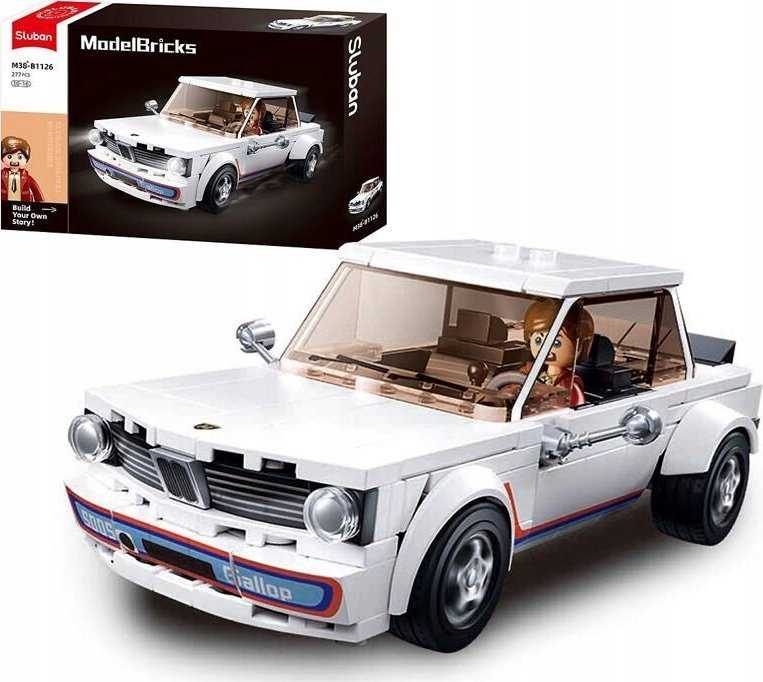 SLUBAN Blocks Race Car AUTO CLASSIC retro pav B1126 277 vnt.