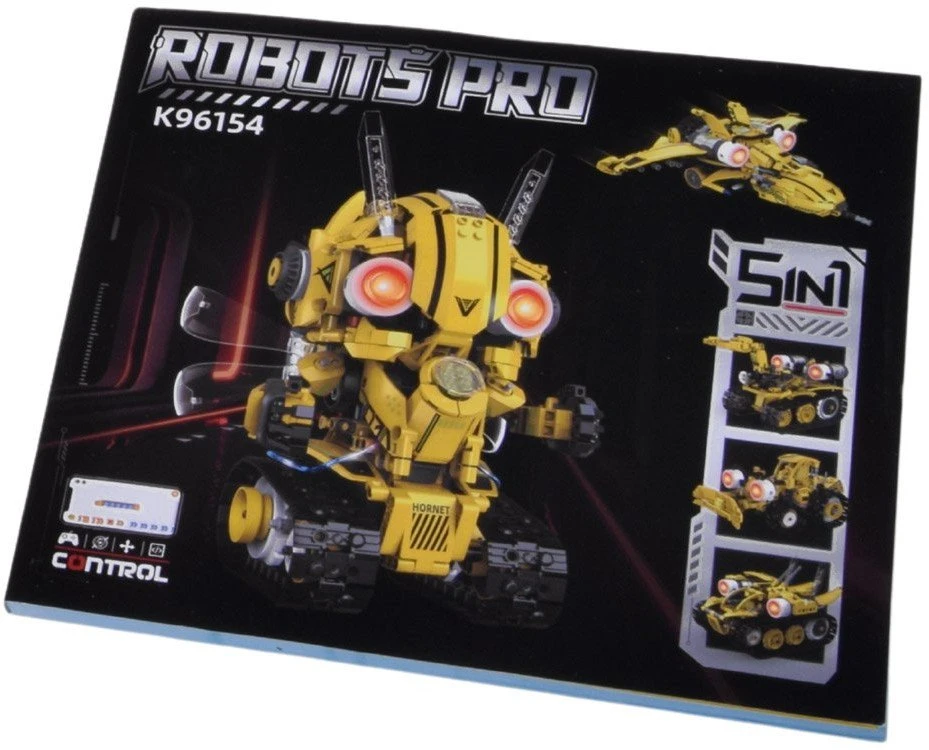 Jokomisiada Technical Blocks Robots Pro 5-in-1 rinkinys Nuotolinio valdymo pultas + LED lemputė, 673 vnt. RC0743