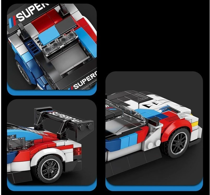 Jokomisiada Techniniai blokeliai Superauto RACING dažymas, spoileris 363 dalių ZA5780