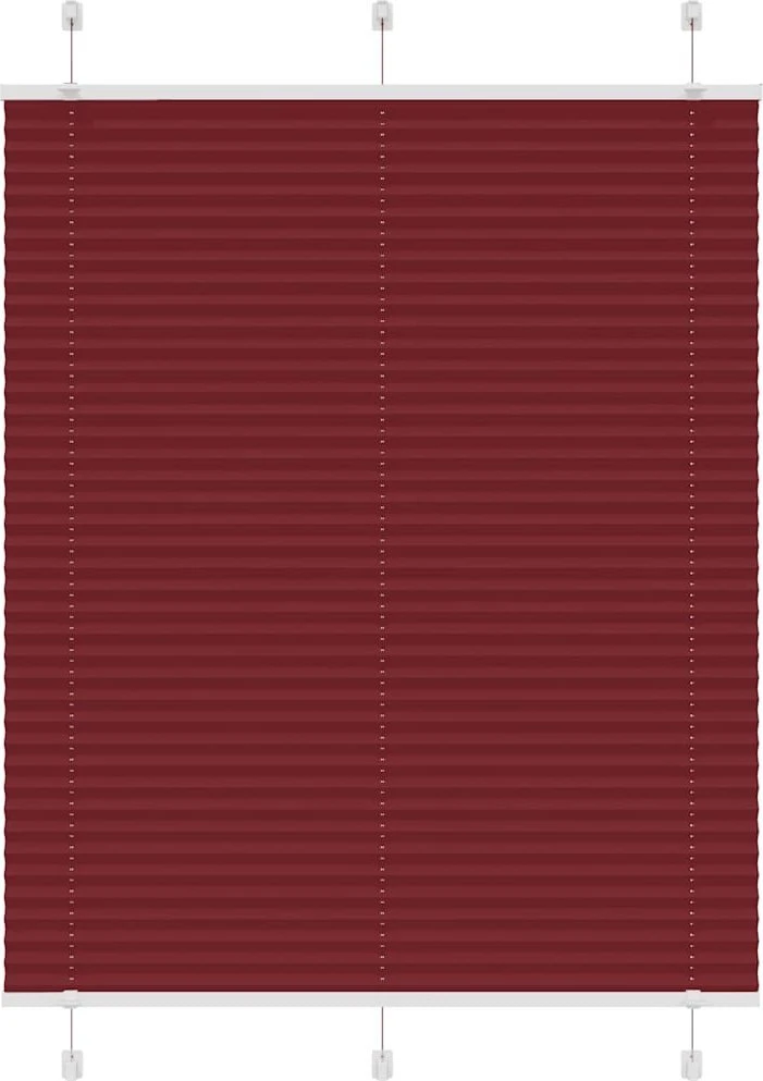 Klostuotos žaliuzės, bordo spalvos, 110x100 cm, audinys, plotis 109,4 cm, poliesteris