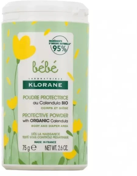 Klorane Baby apsauginė kūno pudra, 75 g