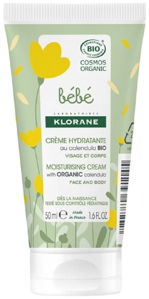 Klorane Bebe Bio Moisturising Kreminis, 50 ml