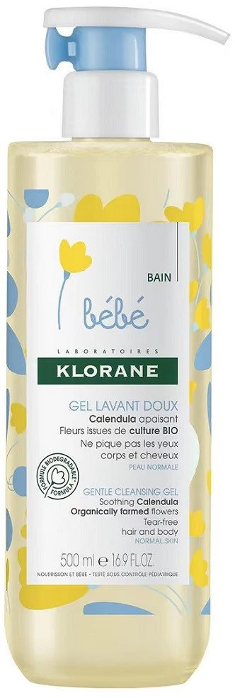 "Klorane Baby Gentle Cleansing Gel Soothing Calendula" prausimosi želė 500ml