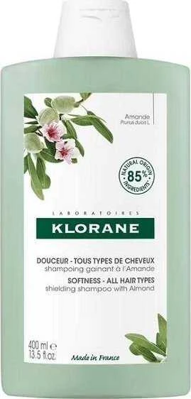 "Klorane" apimtį didinantis šampūnas su migdolų pienu 400ml