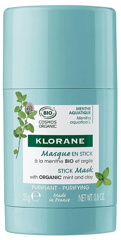 „Klorane Aquatic Mint“ valomoji pieštukinė kaukė, 25 g