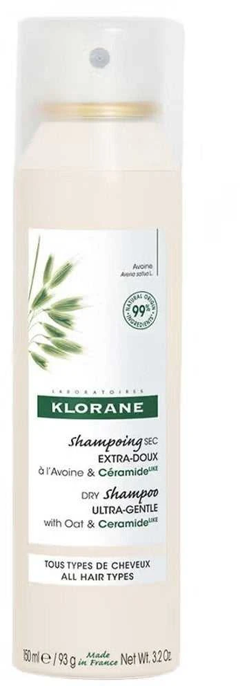Klorane Extra Gentle Sausas šampūnas Su avižų pienu, 150 ml