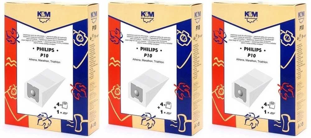K M K_M Dulkių siurblio maišeliai K&M P10, 4 vnt