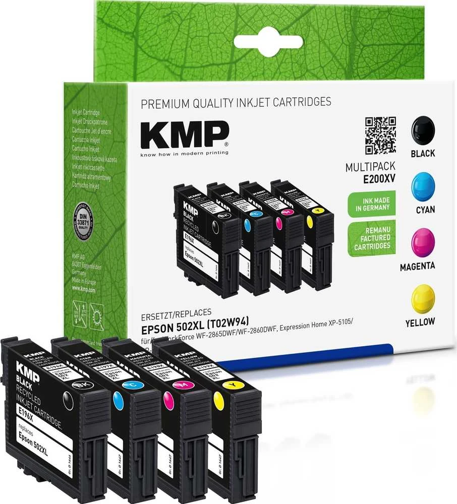 Legrand KMP Printtechnik AG KMP kasetė Epson Pro WF-2865DWF ers. 502XL T02W64 juodos, mėlynos, mėlynos spalvos restauruota