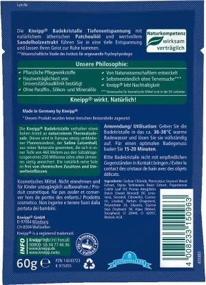 Kneipp gilaus atsipalaidavimo vonios druska Vonios druska unisex, 60 g