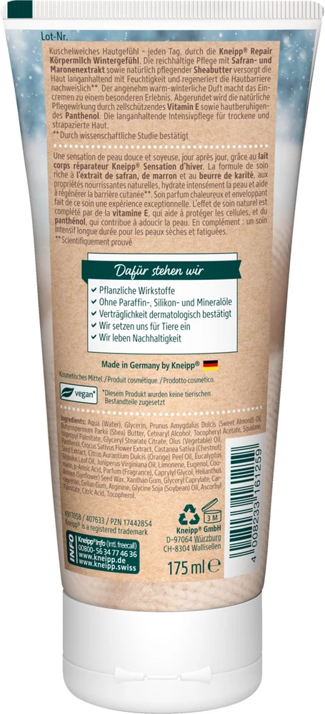Kneipp Winter Feeling Repair Losjonas kūnui Body, 175 ml