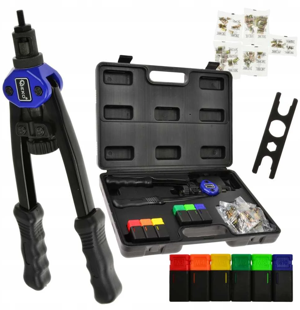 Geko Kniedžių veržlių įrankis M3-M10 GEKO PREMIUM (Rinkinys) (5)
