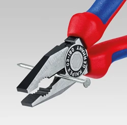 Knipex universalios replės daugiakomponentė rankena 180mm (03 02 180)
