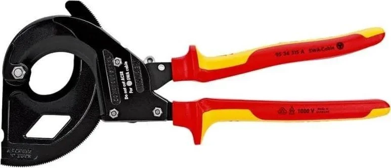 Terkšlinės kabelio žirklės KNIPEX 9536 315A