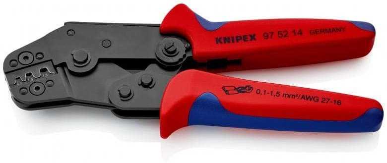 Trumpo dizaino KNIPEX užspaudimo replės