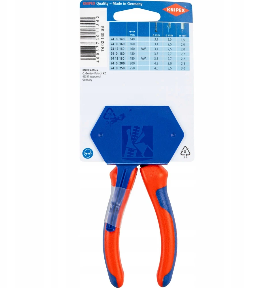 Knipex High Leverage Diagonal 140 mm, Comfort Handles (74 02 140 SB)