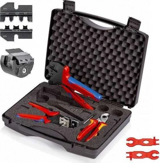 Knipex Įrankių dėklas fotovoltinėms įrangoms su daugiakontaktėmis 4, 7 vnt. (1 KOMPLEKTAS)