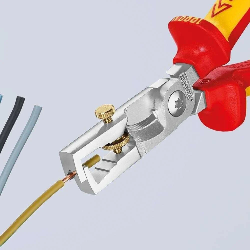 Kabelių nužievinimo įrankis STRIX su žnyplėmis 10mm2 VDE, Knipex