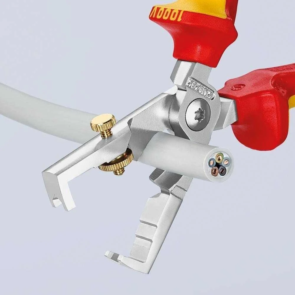 Kabelių nužievinimo įrankis STRIX su žnyplėmis 10mm2 VDE, Knipex