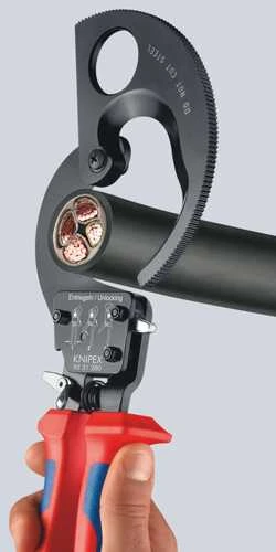 Knipex kabelių žirklės su reketu 280mm (9531280)