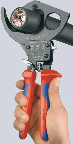 Knipex kabelių žirklės su reketu 280mm (9531280)